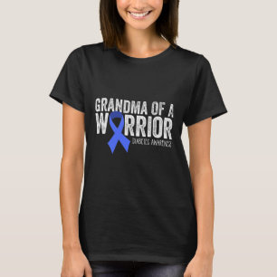 Oma van een krijger T1D diabetische blauwe lint su T-shirt