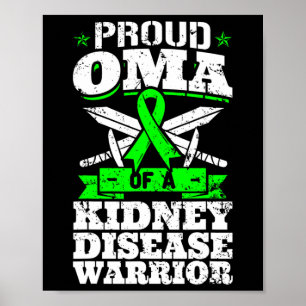 Oma van een nierziekte Warrior Awareness Oma Poster