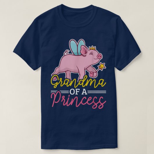 Oma van een prinses met een varken t-shirt (Design voorkant)
