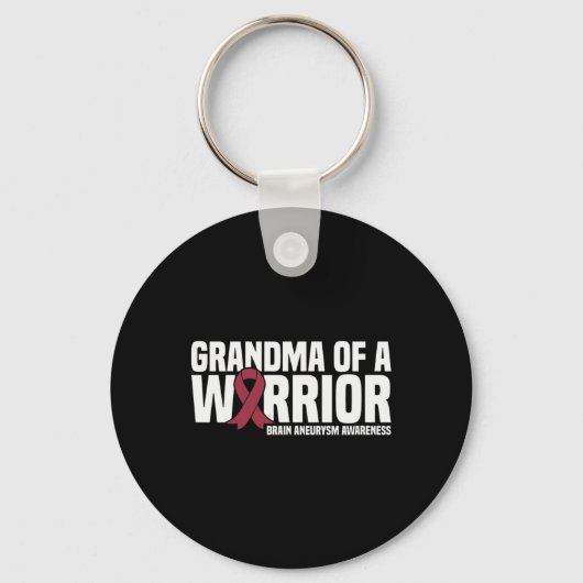 Oma van een Warrior Brain Aneurysm Awareness Sleutelhanger (Voorkant)