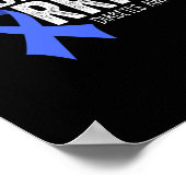 Oma van een Warrior T1D Diabetische Blauwe Boolsto Poster (Hoek)