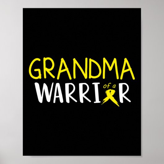 Oma van een Warrior T-shirt Kindertijd Kanker Awar Poster (Voorkant)