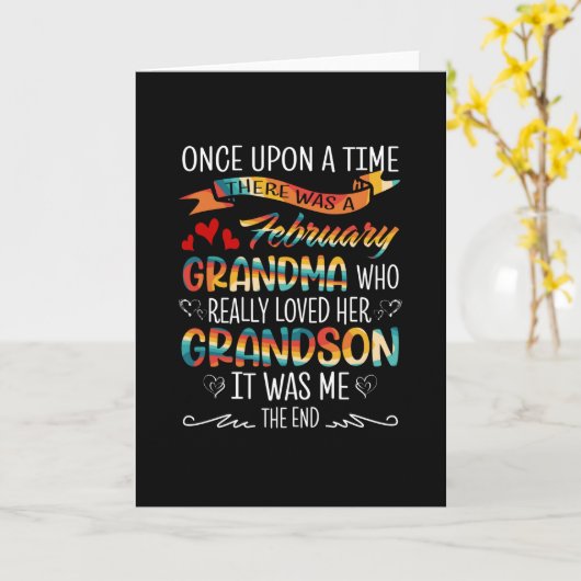 Oma van februari die echt van haar oma hield kaart (Gele Bloem)