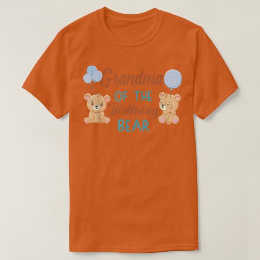 Oma van het Beer van de Birthday Boy 1st Birthday  T-shirt (Design voorkant)