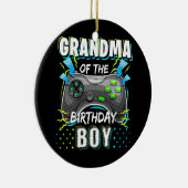 Oma van het Birthday Boy Matching Video Game Keramisch Ornament (Rechts)