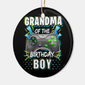 Oma van het Birthday Boy Matching Video Game Keramisch Ornament (Links)