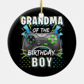 Oma van het Birthday Boy Matching Video Game Keramisch Ornament (Achterkant)