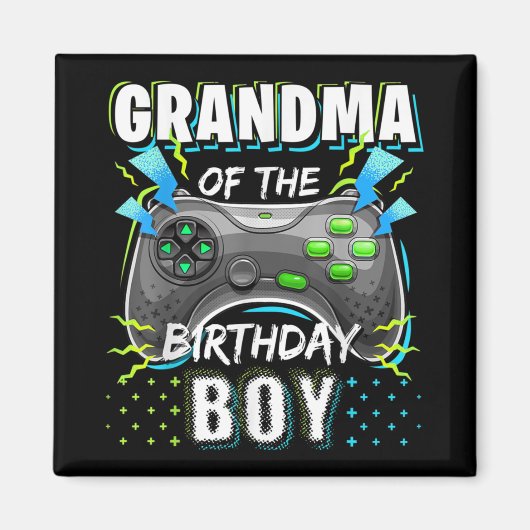 Oma van het Birthday Boy Matching Video Game Magneet (Voorkant)