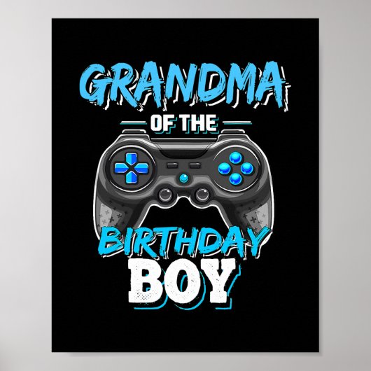 Oma van het Birthday Boy Matching Video Game Poster (Voorkant)