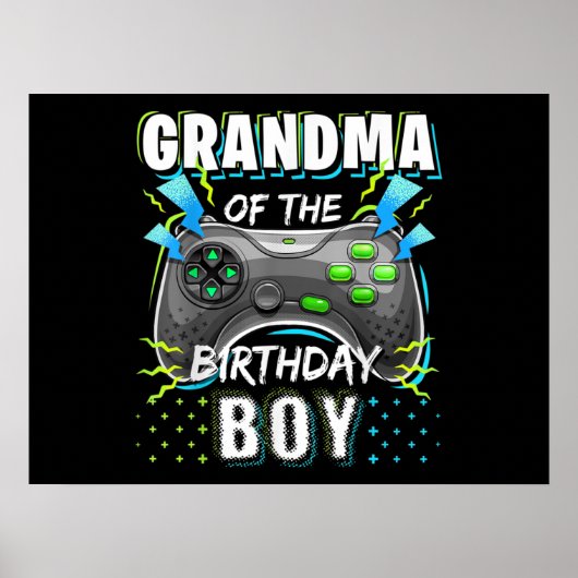Oma van het Birthday Boy Matching Video Game Poster (Voorkant)