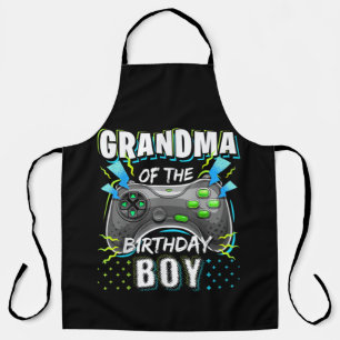 Oma van het Birthday Boy Matching Video Game Schort