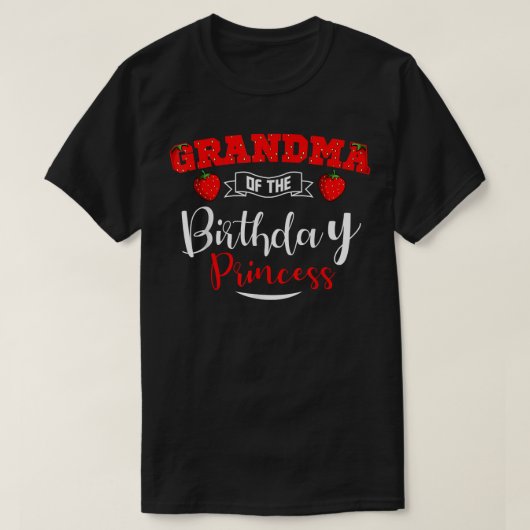 Oma van het Birthday Princess Strawberry Theme T-shirt (Design voorkant)