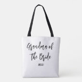 Oma van het bruine bruidshuwelijk tote bag (Achterkant)