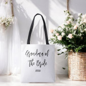 Oma van het bruine bruidshuwelijk tote bag