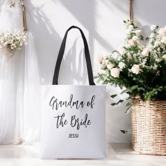 Oma van het bruine bruidshuwelijk tote bag