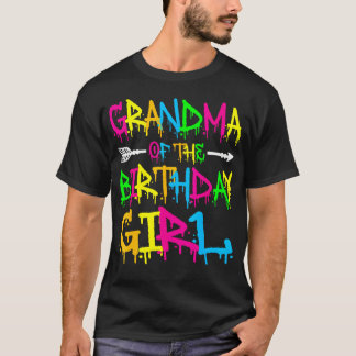 Oma van het jarige meisje Retro 80's T-shirt