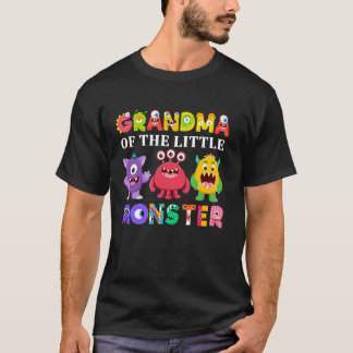 Oma van het kleine monster verjaardagsfeestje fami t-shirt