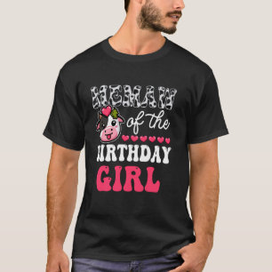 Oma van het meisje dat jarig is Grappige koe Famil T-shirt