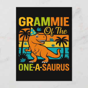 Oma van het oneasaurus dinosaurus verjaardagsfeest feestdagenkaart