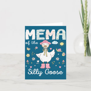 Oma van het stomme gans 1ste verjaardag meisje fam kaart