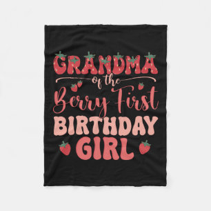Oma van het verjaardagsmeisje Berry eerste familie Fleece Deken