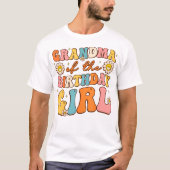Oma van het verjaardagsmeisje Groovy T-shirt (Voorkant)