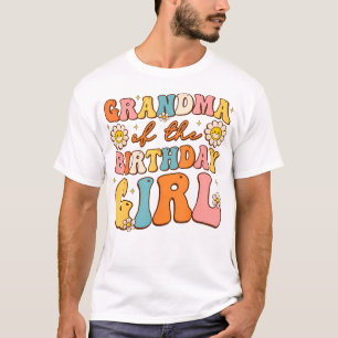 Oma van het verjaardagsmeisje Groovy T-shirt