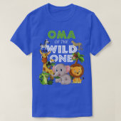 Oma van het Wilde One Zoo Birthday Safari Oerwoud T-shirt (Design voorkant)
