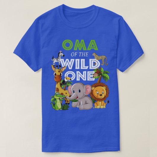 Oma van het Wilde One Zoo Birthday Safari Oerwoud T-shirt (Design voorkant)