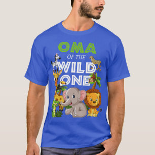 Oma van het Wilde One Zoo Birthday Safari Oerwoud  T-shirt