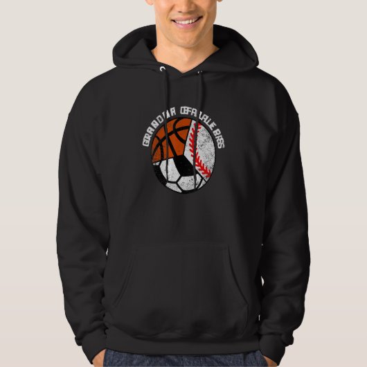 Oma van honkbal voetbal Gr Hoodie (Voorkant)