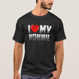 Oma Van kleinkinderen Ik hou van mijn Nonnie Moed T-shirt