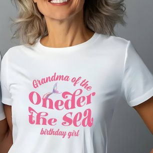 Oma van Oneder Het Zee Zeemeermin jarig meisje T-shirt