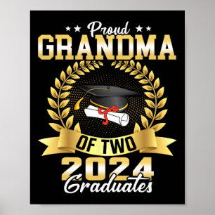 Oma van twee CL 2024 afgestudeerde tweeling Afstud Poster