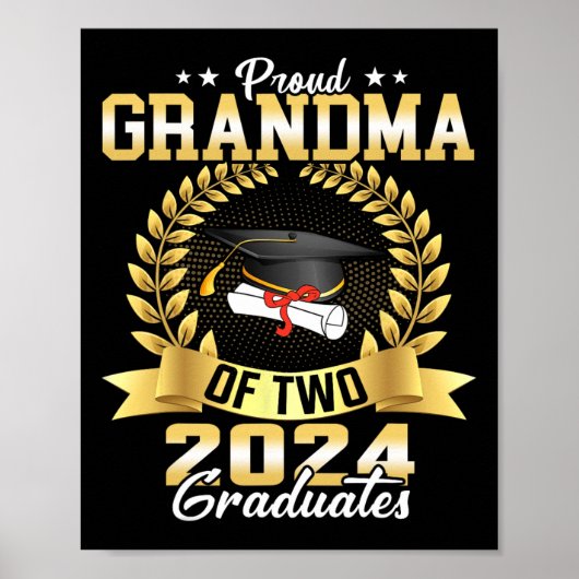 Oma van twee CL 2024 afgestudeerde tweeling Afstud Poster (Voorkant)