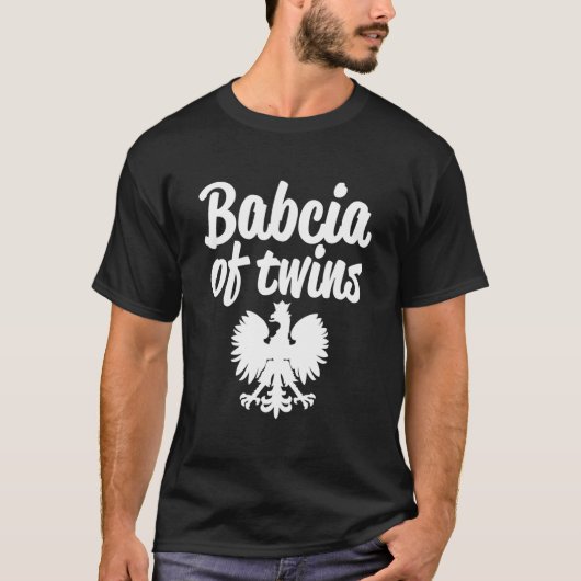 Oma van tweelingen Poolse adelaar T-shirt (Voorkant)