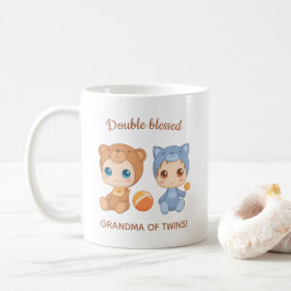 Oma van Twins Baby Cat Beer Jumpsuit Koffiemok