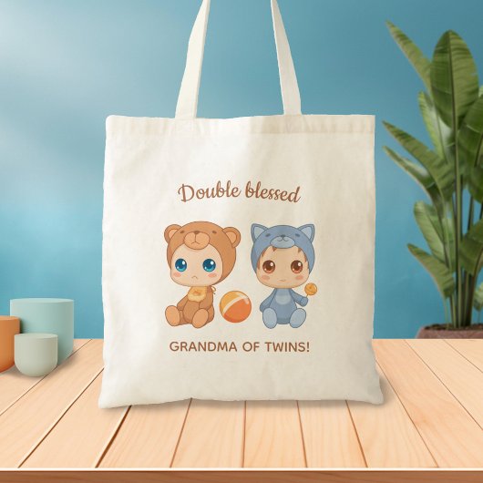 Oma van Twins Baby Cat Beer Jumpsuit Tote Bag