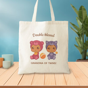 Oma van Twins Baby Cat Beer Jumpsuit Tote Bag
