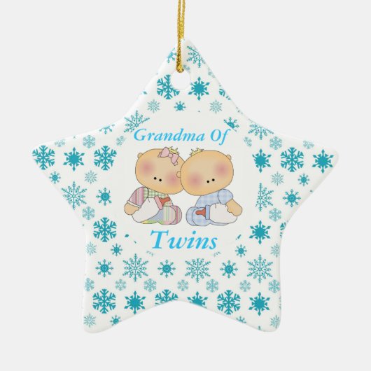 Oma van Twins Cute Baby Keepomwille Ornament Gift (Voorkant)