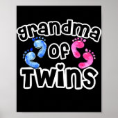 Oma van Twins Funny Quote Gezegde Moederdag Poster (Voorkant)