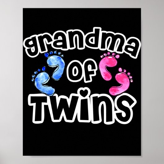 Oma van Twins Funny Quote Gezegde Moederdag Poster (Voorkant)