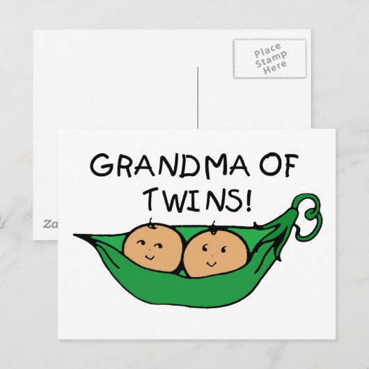 Oma van Twins Pod Briefkaart (Voorkant / Achterkant)
