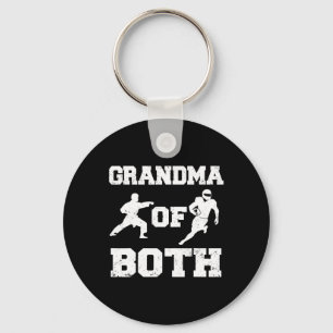Oma van zowel grappig voetbal als karate oma sleutelhanger