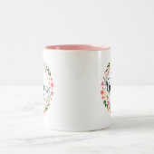 Oma Vast grootma Gift Floral Two-Tone Tweekleurige Koffiemok (Center)