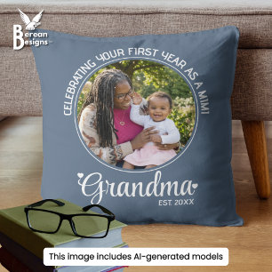 OMA VASTGESTELD Aangepaste tekst Mimi Foto Cadeau Kussen