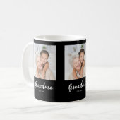 Oma Vastgestelde Script Black 3 Foto Koffiemok (Voorkant links)