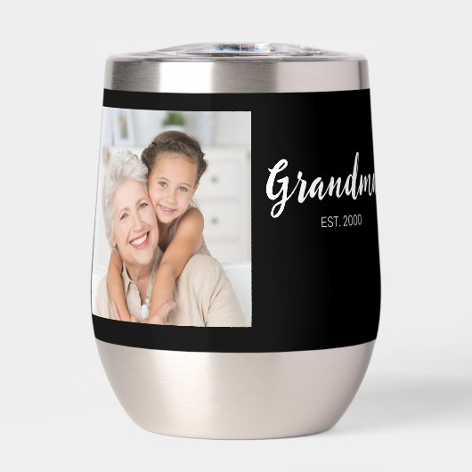 Oma Vastgestelde Script Foto Zwart (Voorkant)
