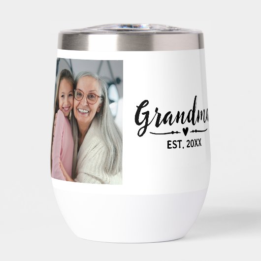 Oma Vastgestelde Zwarte Script Foto (Voorkant)