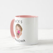 Oma Verjaardag, Baby Gezicht Dady Gift, Aangepast  Mok (Voorkant links)